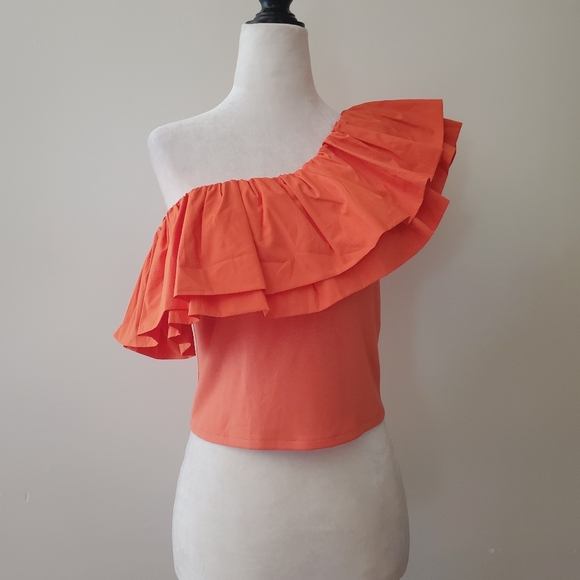 Anthropologie Sunday In Brooklyn Ruffled One Shoulder Top - Picture 5 of 16